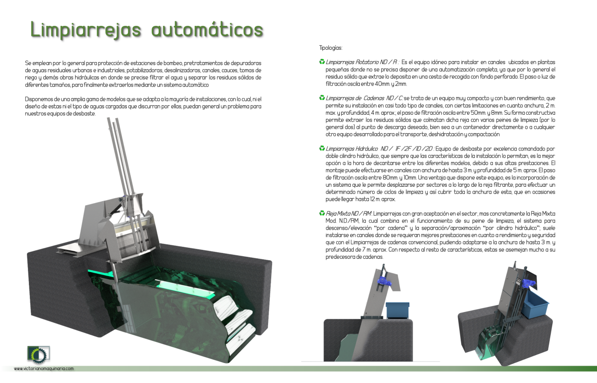 Limpiarrejas automáticos Victoriano Maquinaria // Noche y día